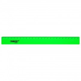 Линейка пластиковая 25 см ПИФАГОР, непрозрачная, неоновая, ассорти, 210790
