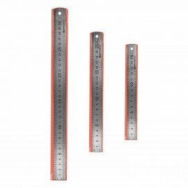 Линейки металлические КОМПЛЕКТ 3 шт. (15, 20, 30 см), BRAUBERG, 210811