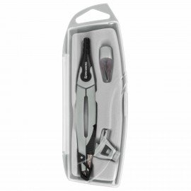 Готовальня BRAUBERG ULTRA, 3 предмета: циркуль 135 мм, запасные грифели, насадка, графитовый цвет, 210821