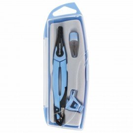 Готовальня BRAUBERG ULTRA, 3 предмета: циркуль 135 мм, запасной грифель, насадка, аквамариновый цвет, 210822