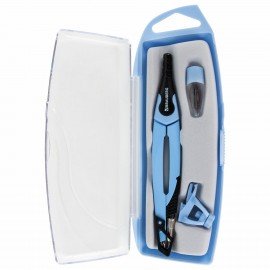 Готовальня BRAUBERG ULTRA, 3 предмета: циркуль 135 мм, запасной грифель, насадка, аквамариновый цвет, 210822