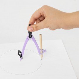 Готовальня BRAUBERG ULTRA, 3 предмета: циркуль 135 мм, запасной грифель, насадка, лавандовый цвет, 210823