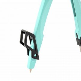 Готовальня BRAUBERG ULTRA, 3 предмета: циркуль 135 мм, запасной грифель, насадка, мятный цвет, 210824