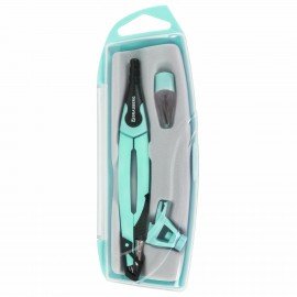 Готовальня BRAUBERG ULTRA, 3 предмета: циркуль 135 мм, запасной грифель, насадка, мятный цвет, 210824