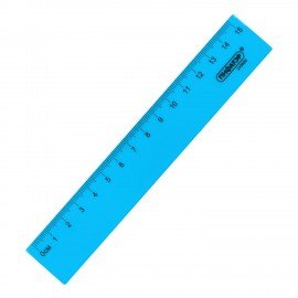 Линейка пластиковая 15 см ПИФАГОР, неоновая, ассорти, 210826