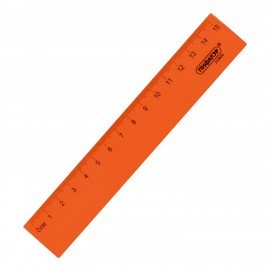 Линейка пластиковая 15 см ПИФАГОР, неоновая, ассорти, 210826