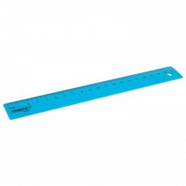 Линейка пластиковая 20 см, ПИФАГОР, непрозрачная, неоновая, ассорти, 210830