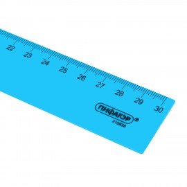 Линейка пластиковая 30 см ПИФАГОР, неоновая, ассорти, 210838