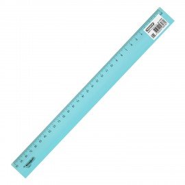 Линейка пластик 30 см ПИФАГОР, прозрачная, тонированная, 210841