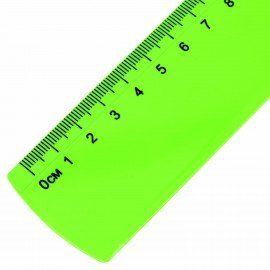Линейка пластик 40 см ПИФАГОР, непрозрачная, неоновая, ассорти, 210844