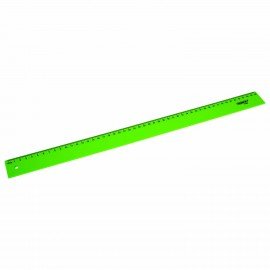Линейка пластик 50 см ПИФАГОР, непрозрачная, неоновая, ассорти, 210845