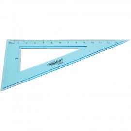 Треугольник пластиковый 30*13 см ПИФАГОР, тонированный, прозрачный, 210846