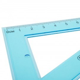 Треугольник пластиковый 30*13 см ПИФАГОР, тонированный, прозрачный, 210846