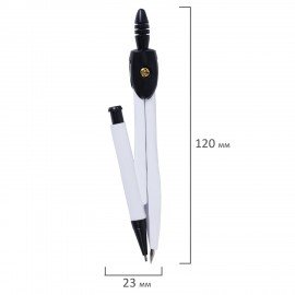 Готовальня ПИФАГОР, 8 предметов: циркуль 120 мм, чертежные принадлежности, металлический пенал, 210859