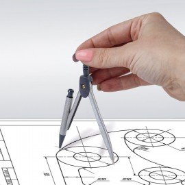 Готовальня ПИФАГОР 8 предметов: циркуль 120 мм, чертежные принадлежности, пластиковый пенал, 210860