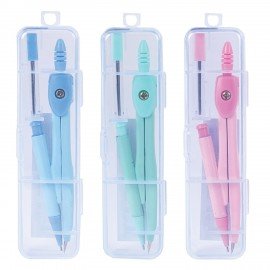 Готовальня ПИФАГОР, 2 предмета: циркуль 120 мм, запасные грифели, пенал, ассорти, 210861