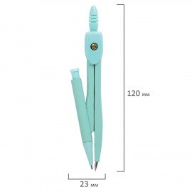 Готовальня ПИФАГОР, 2 предмета: циркуль 120 мм, запасные грифели, пенал, ассорти, 210861