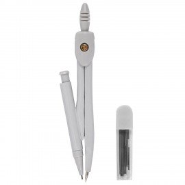 Готовальня STAFF, 2 предмета: циркуль 120 мм, запасные грифели, пластиковый пенал, дисплей, 210862