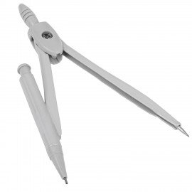 Готовальня STAFF, 2 предмета: циркуль 120 мм, запасные грифели, пластиковый пенал, дисплей, 210862