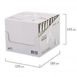 Готовальня STAFF, 2 предмета: циркуль 120 мм, запасные грифели, пластиковый пенал, дисплей, 210862