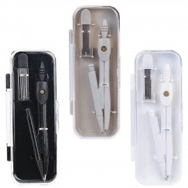 Готовальня STAFF, 2 предмета: циркуль 120 мм, запасные грифели, пластиковый пенал, дисплей, 210862