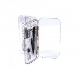 Готовальня STAFF, 9 предметов: циркуль 120 мм, чертежные принадлежности, механический карандаш, пластиковый пенал, 210863