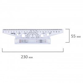 Линейка с роликом (рейсшина) 22 см, металлический ролик, картонная коробка, STAFF, 210869