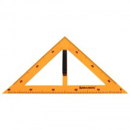 Набор чертежный для классной доски Compact (2 треугольника, транспортир, циркуль, складная линейка 100см), BRAUBERG, 210871, 210872