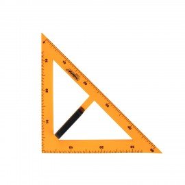 Треугольник прямоугольный для классной доски, пластиковый 30х30х50см, с держателем, ПИФАГОР, 210875