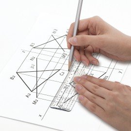Линейка пластиковая 20 см BRAUBERG, справочная, алгебра, 210896