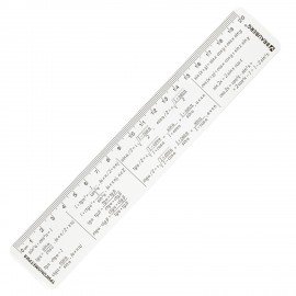Линейка пластиковая 20 см BRAUBERG, справочная, тригонометрия, 210898