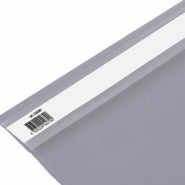 Скоросшиватель пластиковый BRAUBERG, А4, 130/180 мкм, серый, 220387