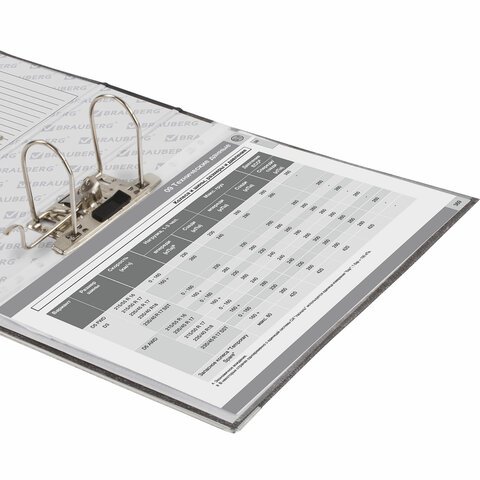 Папка-регистратор BRAUBERG, фактура стандарт, с мраморным покрытием, 75 мм, черный корешок, 220987