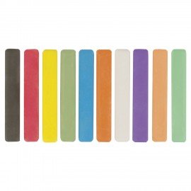 Мел цветной квадратный 10 штук, ПИФАГОР, картонная упаковка, 221168