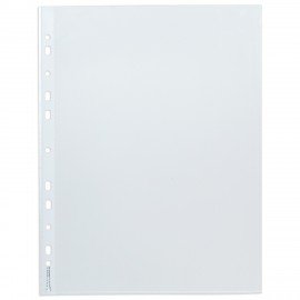 Папки-файлы перфорированные А4 BRAUBERG "PREMIUM", КОМПЛЕКТ 50 шт., матовые, 45 мкм, 221712