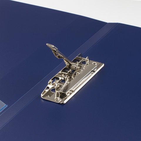 Папка с боковым металлическим прижимом и внутренним карманом BRAUBERG "Contract", синяя, до 100 л., 0,7 мм, бизнес-класс, 221787