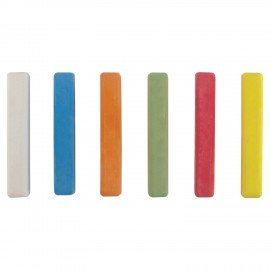 Мел цветной квадратный 6 штук, ПИФАГОР, картонная упаковка, европодвес, 221979