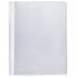 Папки-файлы перфорированные, А4, BRAUBERG "STANDARD", комплект 100 шт., матовые, 30 мкм, 221991