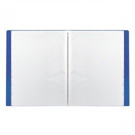 Папка 30 вкладышей BRAUBERG "Office", синяя, 0,5 мм, 222631