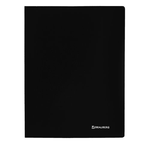 Папка 100 вкладышей BRAUBERG "Office", черная, 0,8 мм, 222641