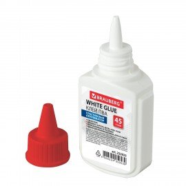 Клей ПВА BRAUBERG (бумага, картон, дерево), 45 г, 222923