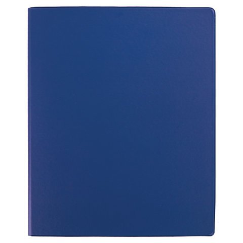 Папка с металлическим пружинным скоросшивателем BRAUBERG, картон/ПВХ, 35 мм, синяя, до 290 листов, 223187