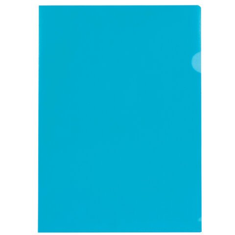 Папка-уголок BRAUBERG, синяя, 0,10 мм, 223964
