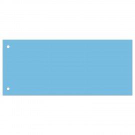 Разделители листов (полосы 240х105 мм) картонные, КОМПЛЕКТ 100 штук, голубые, BRAUBERG, 223973