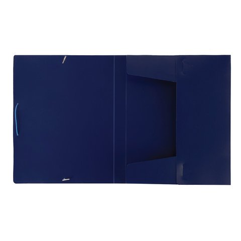 Папка-короб на резинках BRAUBERG, 30 мм, синяя, 0,7 мм, 224161