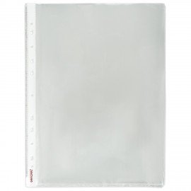 Папки-файлы перфорированные, А4, ОФИСМАГ "ПРЕМИУМ", комплект 100 шт., гладкие, 38 мкм, 224601