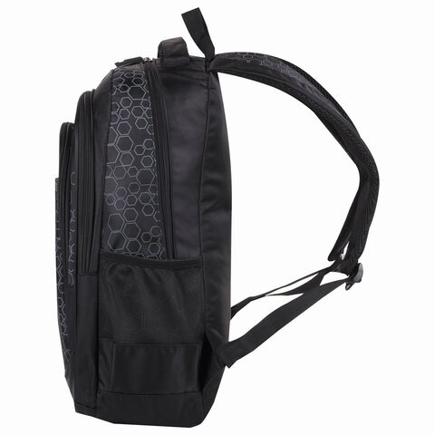 Рюкзак BRAUBERG DELTA универсальный, 3 отделения, "Element", черный, 47х31х16 см, 225289