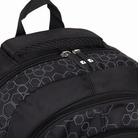 Рюкзак BRAUBERG DELTA универсальный, 3 отделения, "Element", черный, 47х31х16 см, 225289