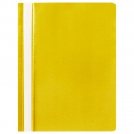 Скоросшиватель пластиковый STAFF, А4, 100/120 мкм, желтый, 225731