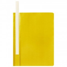 Скоросшиватель пластиковый STAFF, А4, 100/120 мкм, желтый, 225731